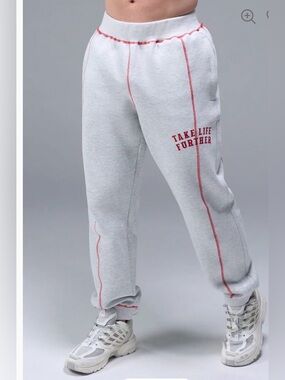 TLF Apparel Scuba Tech Stitch Joggers M Grey light NWT
